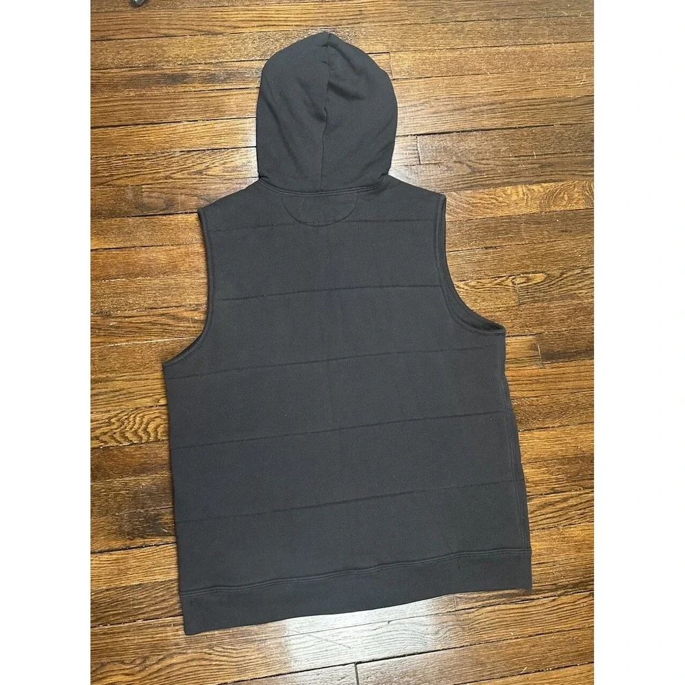 Polo Ralph Lauren Hooded Vest Men's Medium Black New York Quilted Padded *Read